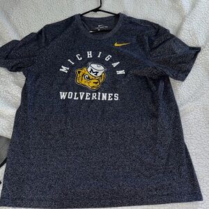 Michigan Wolverines Nike Heathered Navy Michigan Wolverines Tee